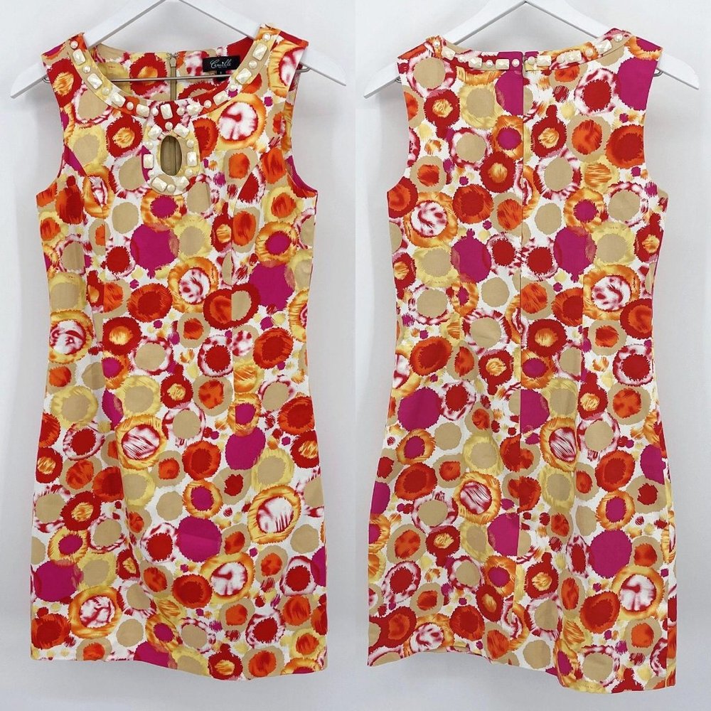 SOLD Camille La Vie Multicolor Floral Sheath Dress - Picture 3 of 5